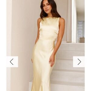 Elegant Backless Yellow Gown *NEVER WORN*